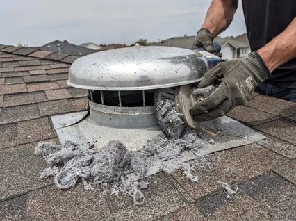 Cleaning Dryer Vent On Roof in Wallingford