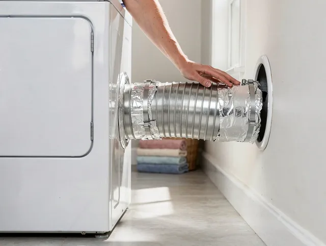 Professional dryer vent hose installation by Wallingford Dryer Vent Cleaning in Wallingford