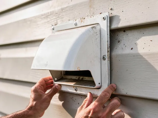 Wallingford Dryer Vent Cleaning technician delivering thorough residential dryer vent cleaning service in Wallingford